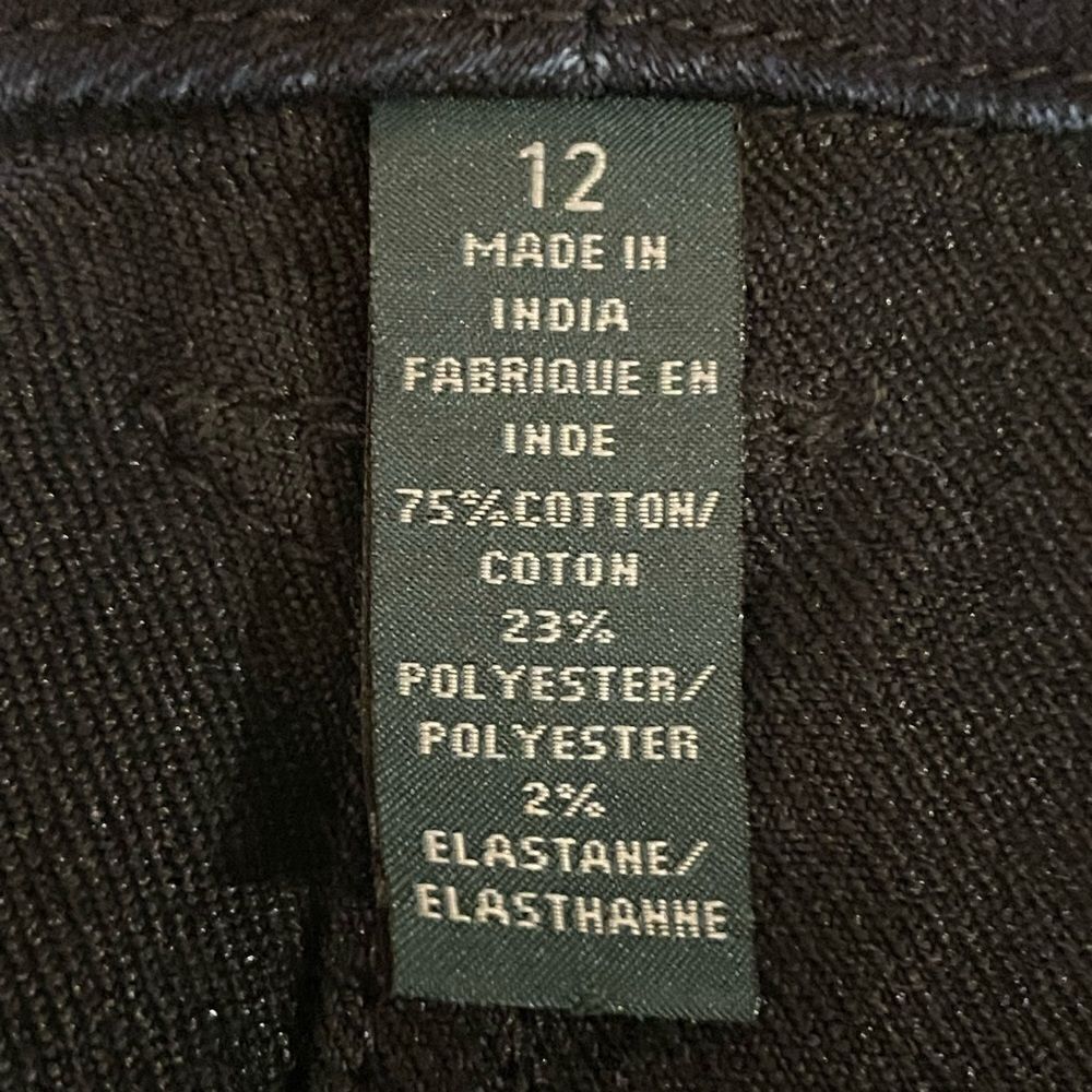 Lauren Ralph Lauren dark denim skirt condition size 12 cotton polyester western - Picture 11 of 15